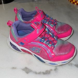 Girls Light Up Sketchers Sneakers